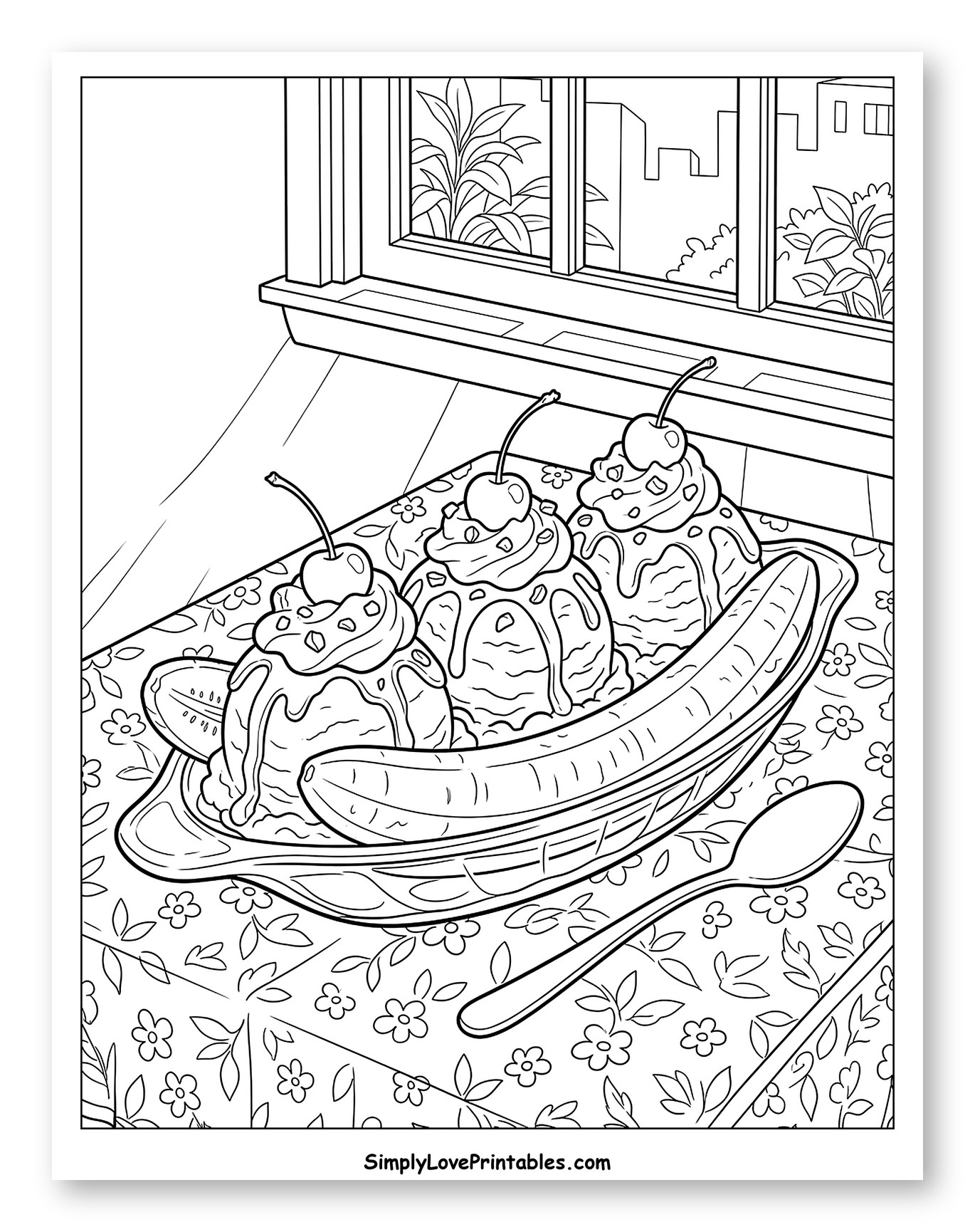 Banana Split by a Window with City View