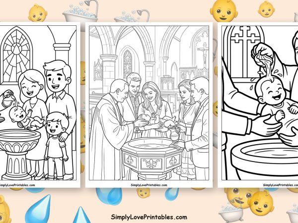 Baptism coloring pages featured image