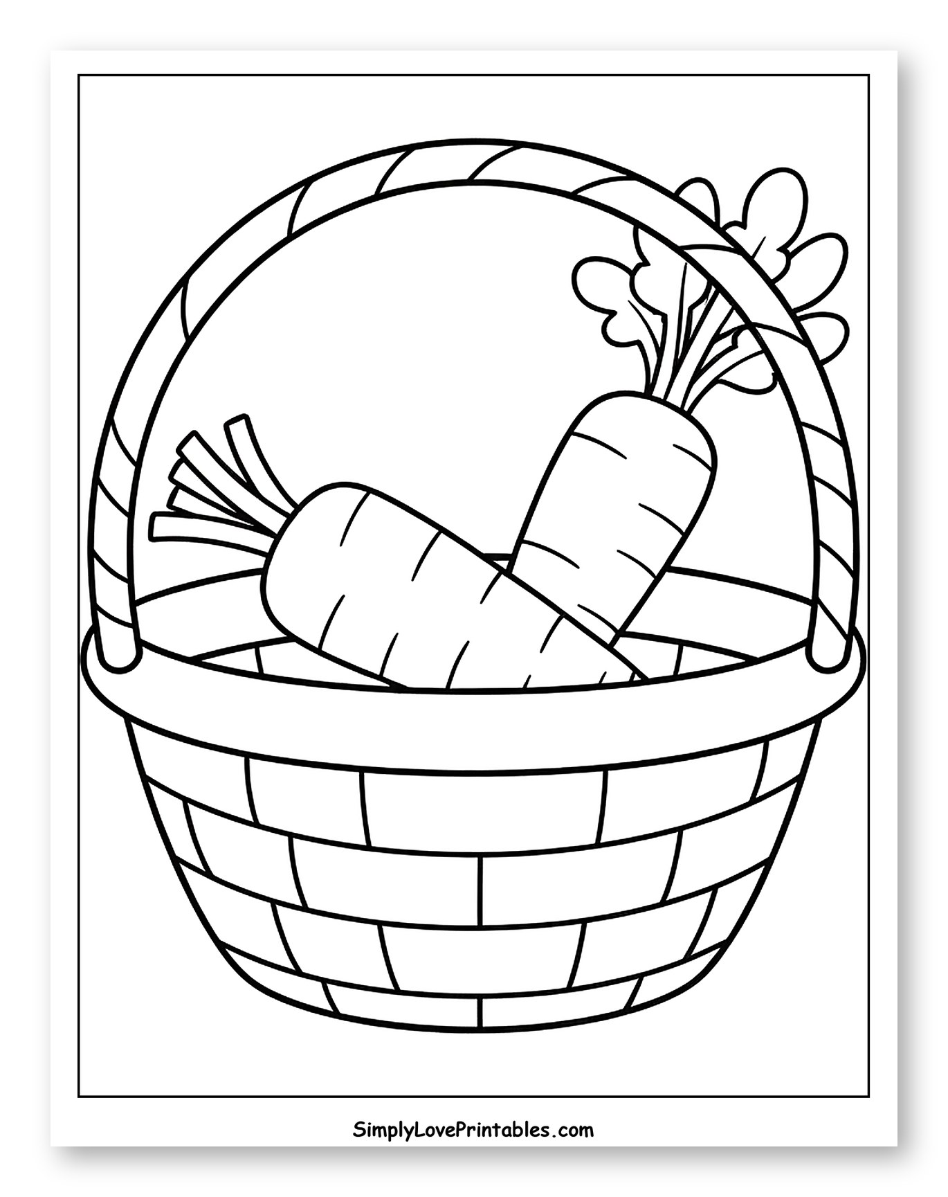 Basket Full of Fresh Carrots