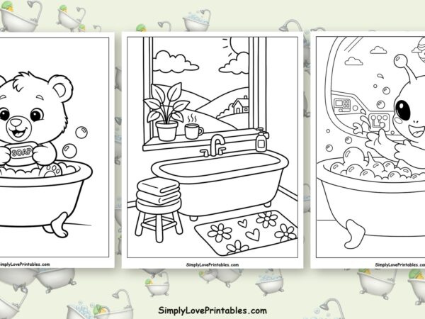 bathtub coloring pages featured image