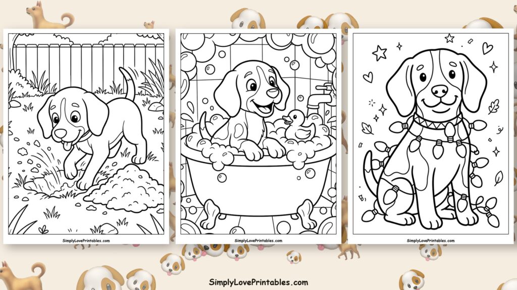 Beagle coloring pages featured image