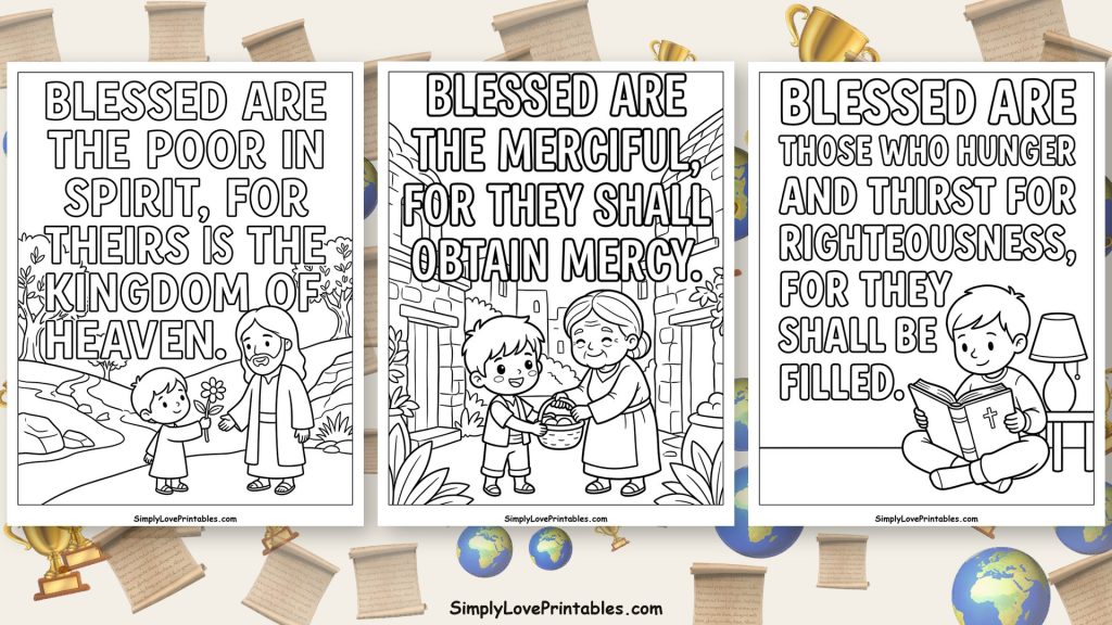 Beatitudes coloring pages featured image