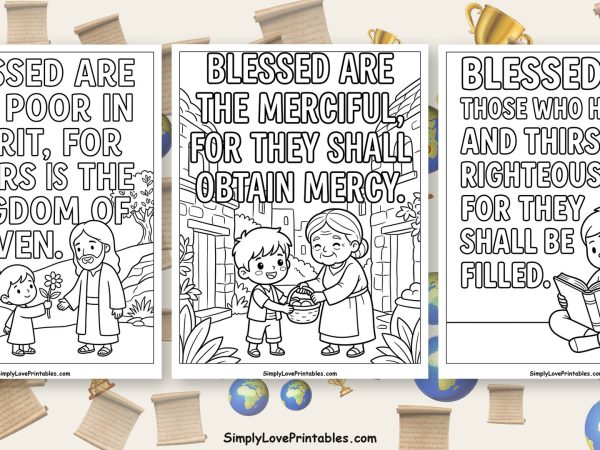 Beatitudes coloring pages featured image