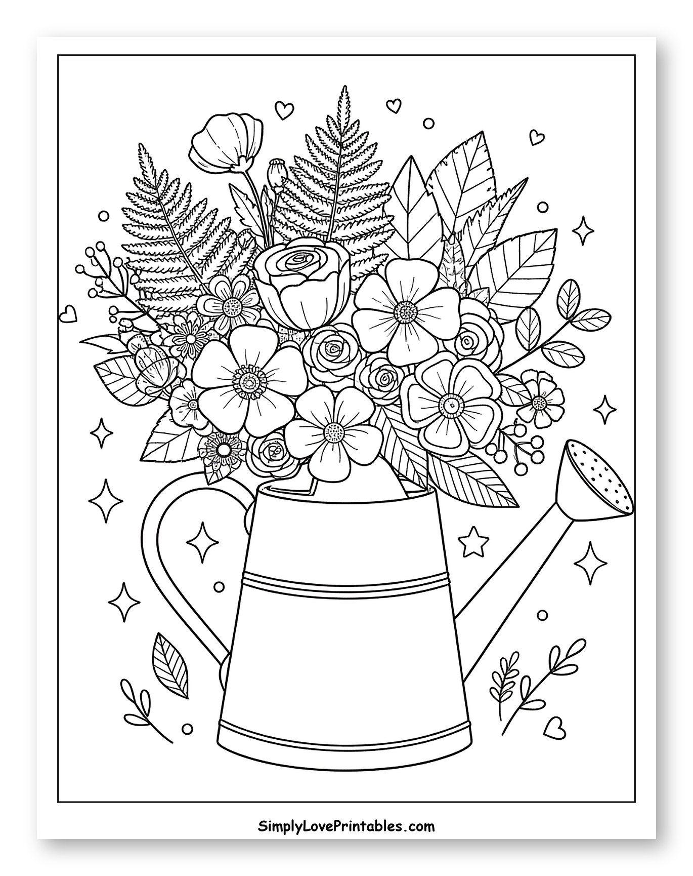 Beautiful Bouquet in a Garden Watering Can