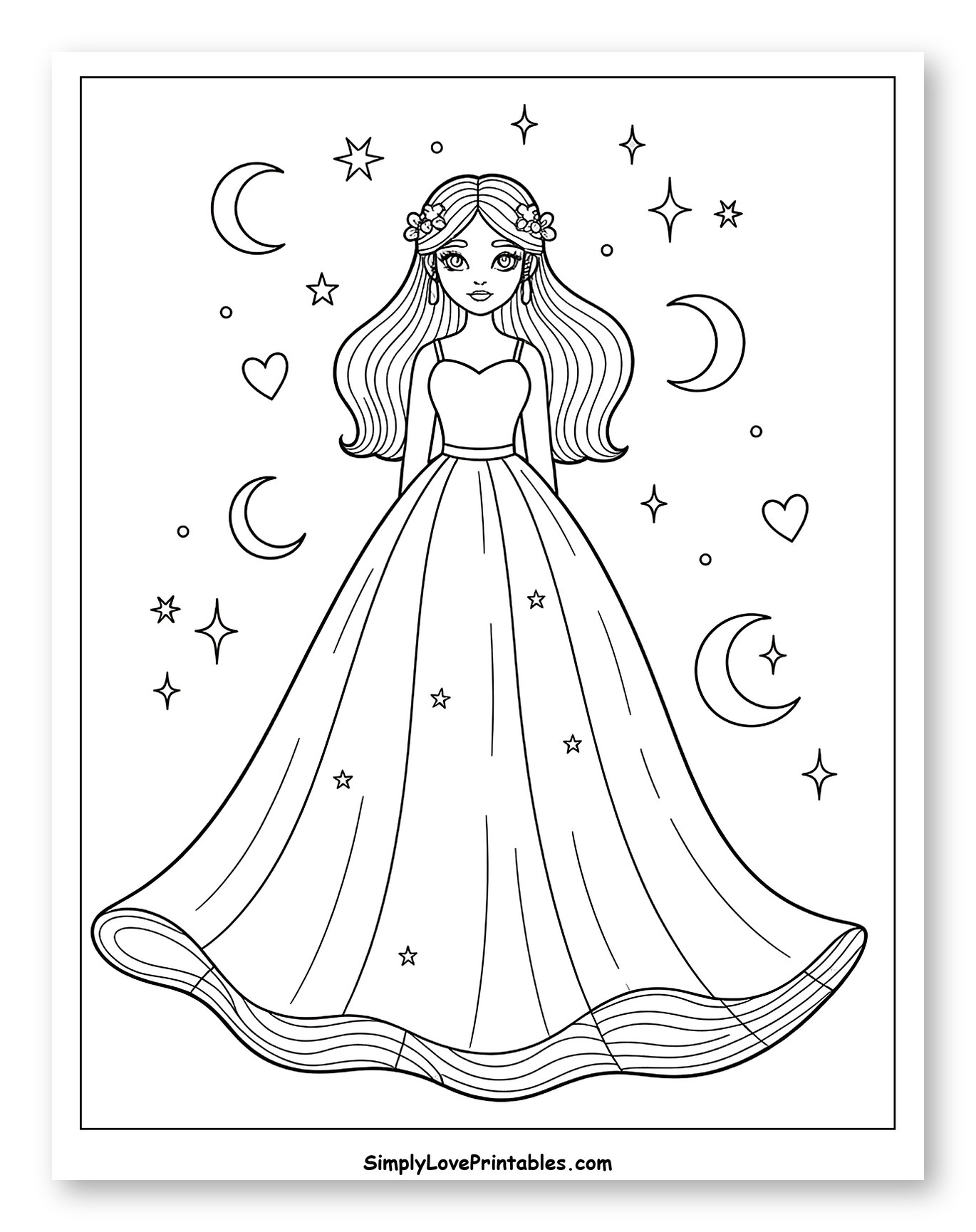 Beautiful Girl in a Celestial Gown