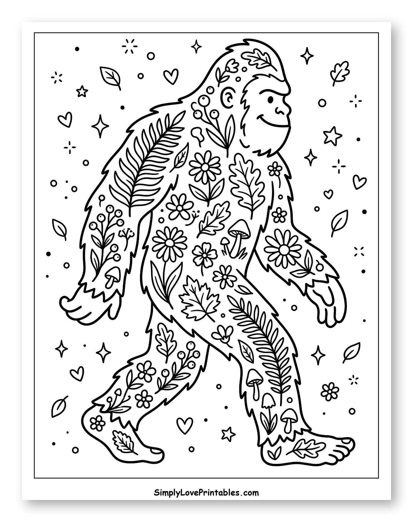 Bigfoot Adorned with Woodland Flora
