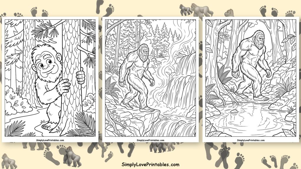 Bigfoot coloring pages featured image