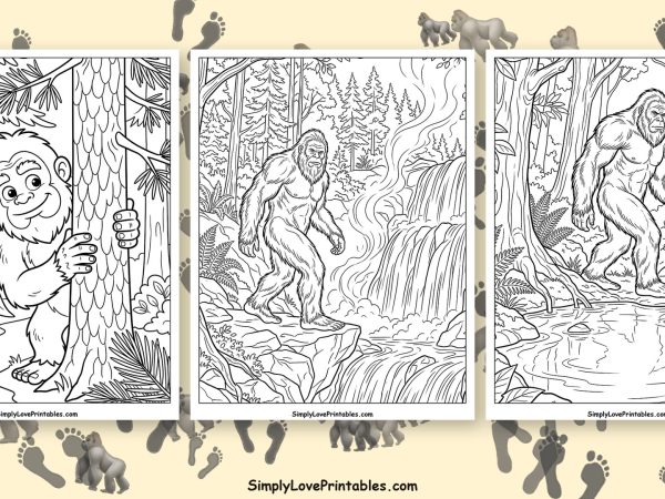 Bigfoot coloring pages featured image