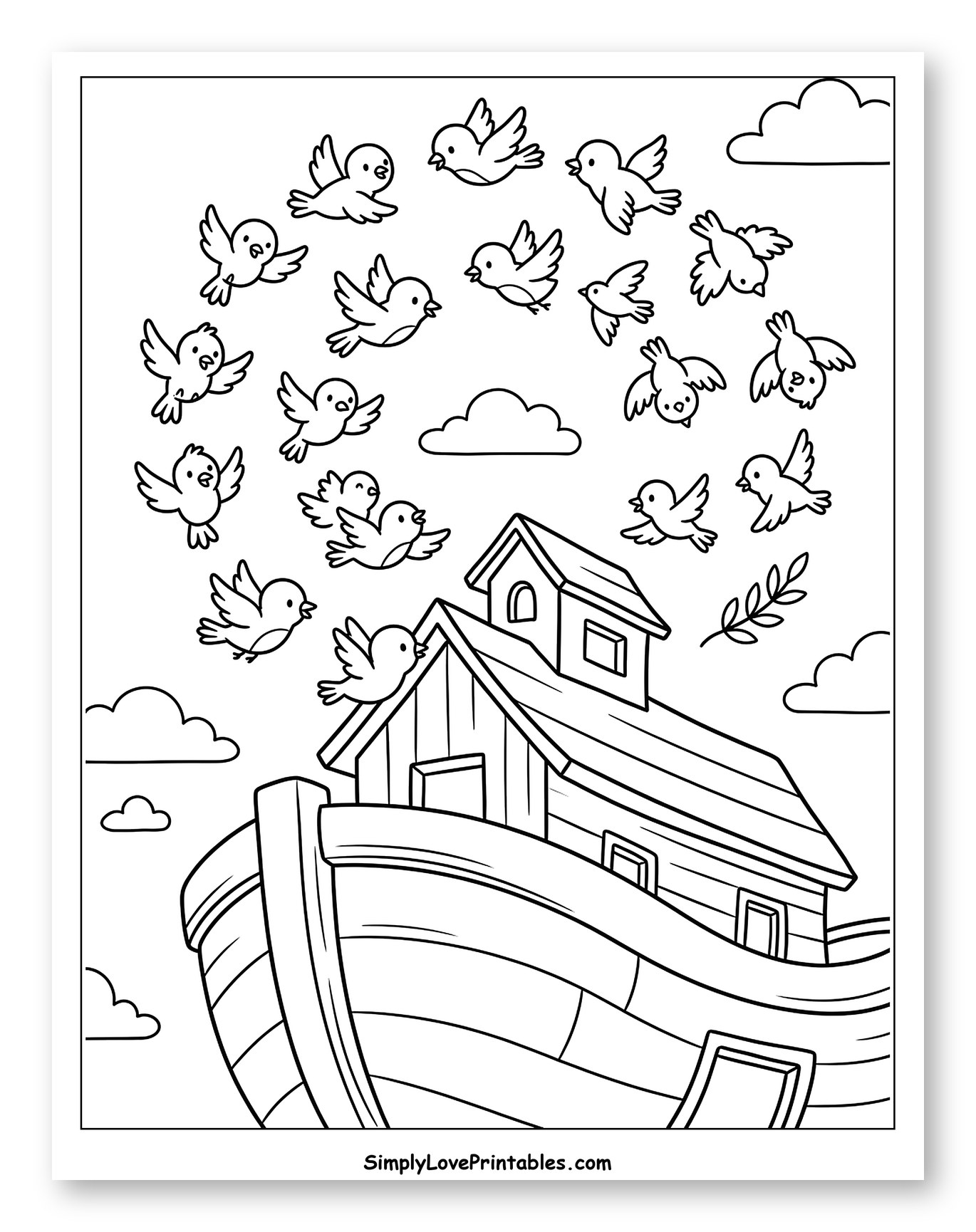 Birds Flying Around the Ark