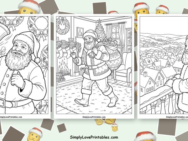 Black Santa coloring pages featured image