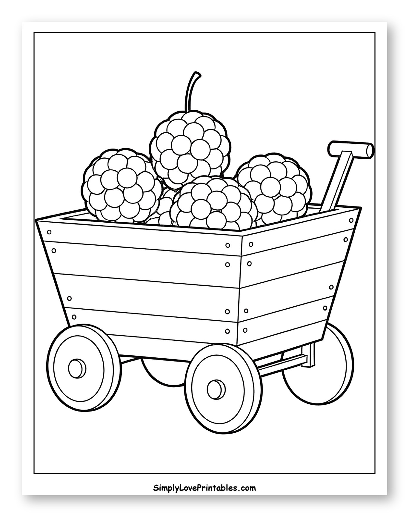 Blackberries in a Wooden Cart