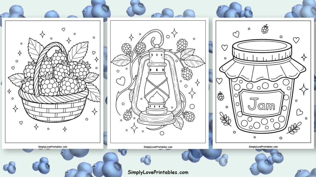 Blackberry coloring pages featured image
