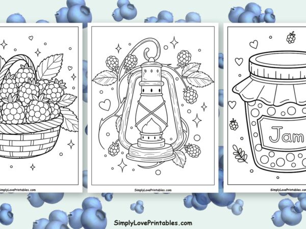Blackberry coloring pages featured image