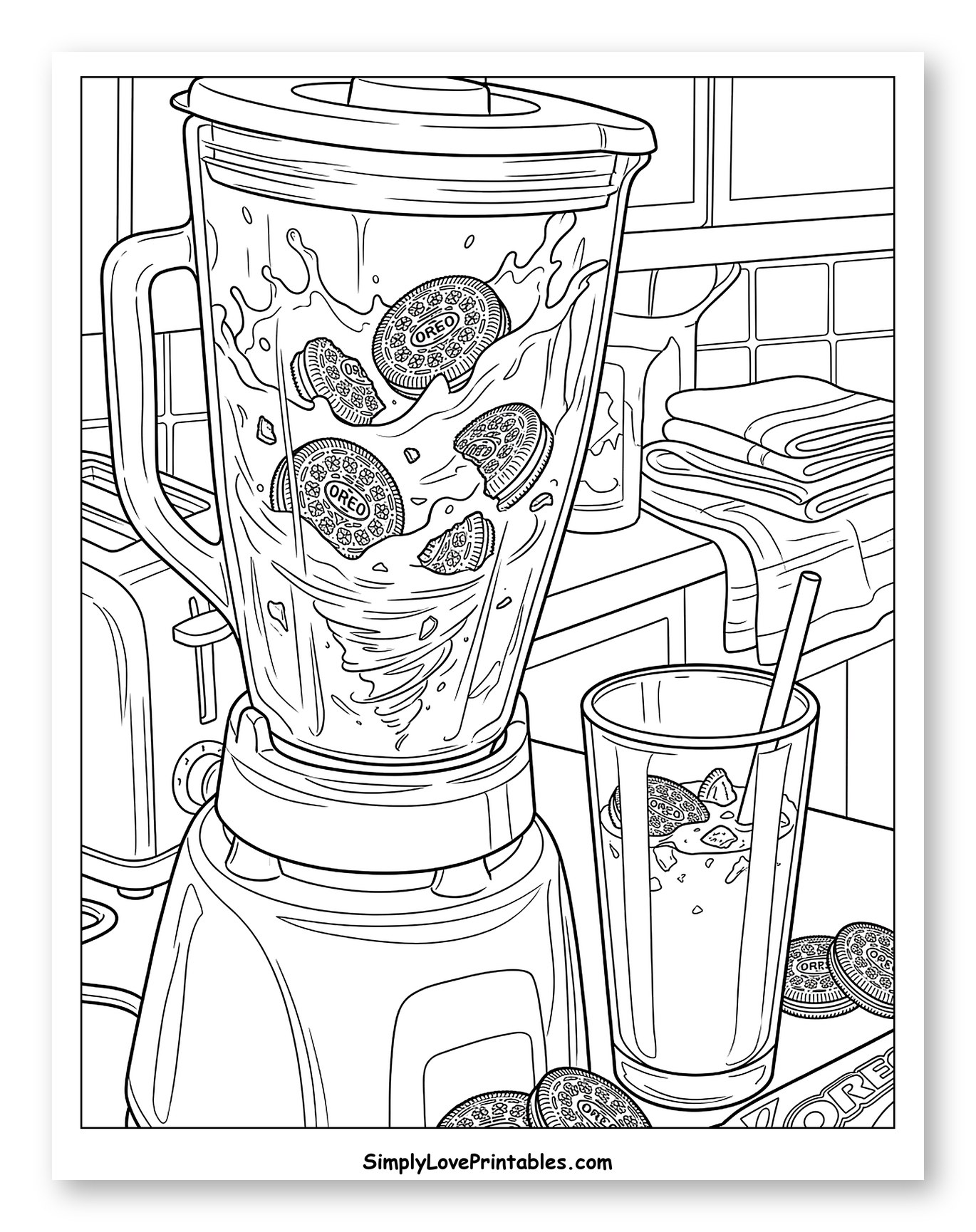 Blender Mixing Oreos into a Milkshake