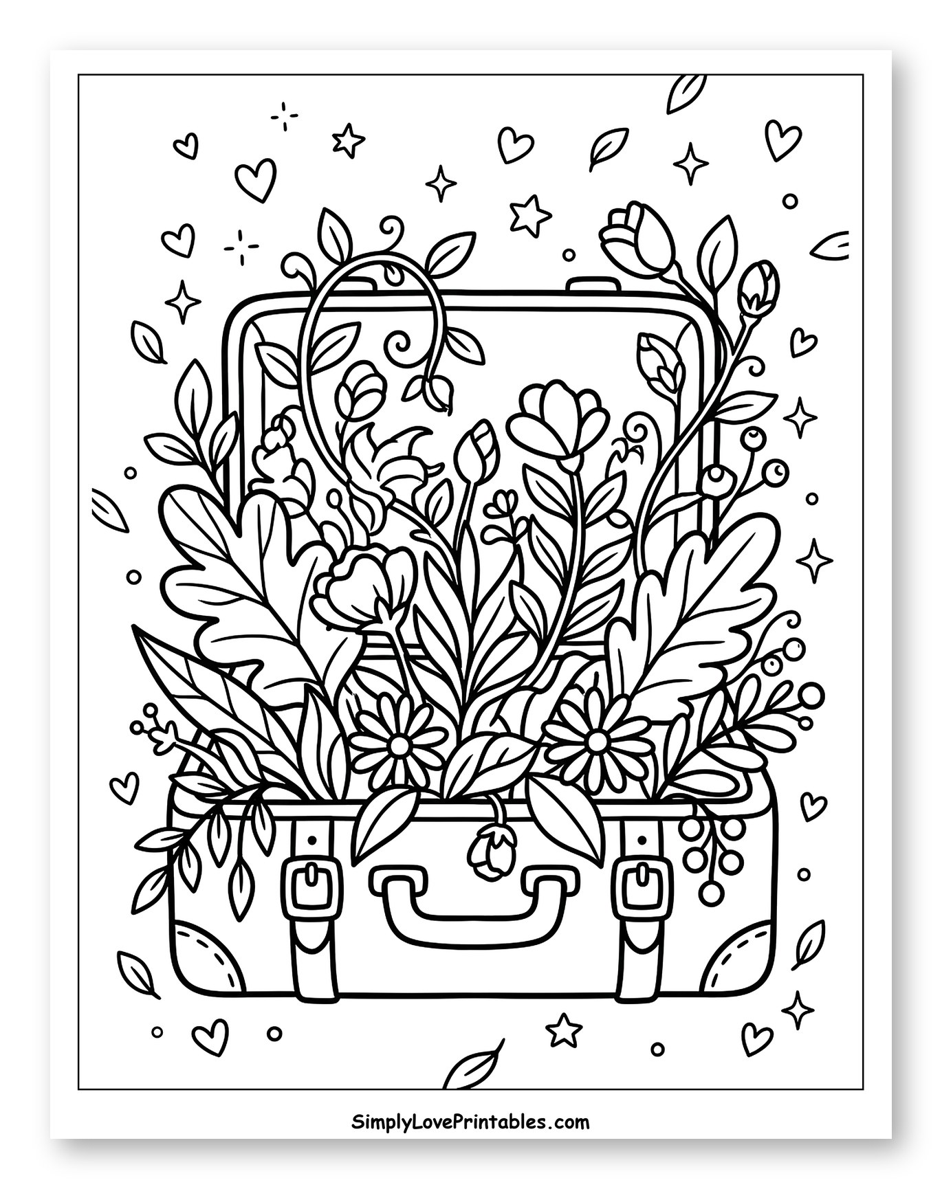 Blooming Garden Spilling from a Suitcase