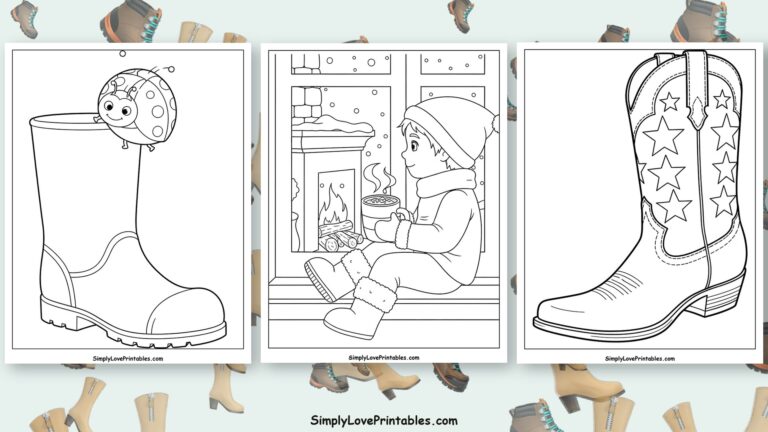 Boots coloring pages featured image
