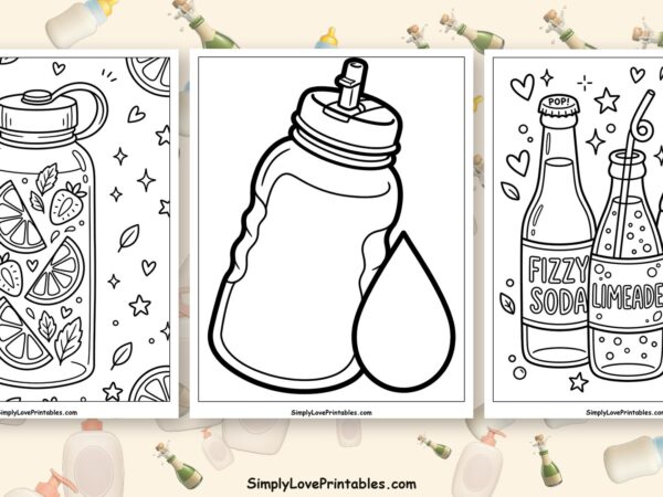 bottle coloring pages featured image