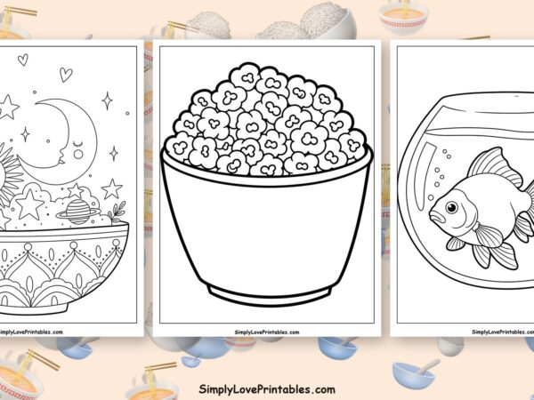 bowl coloring pages featured image
