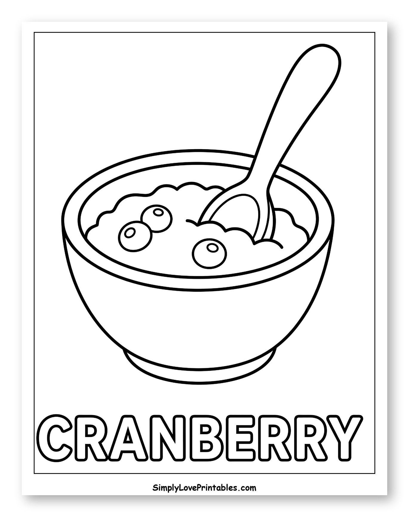 Bowl of Cranberry Sauce with Spoon