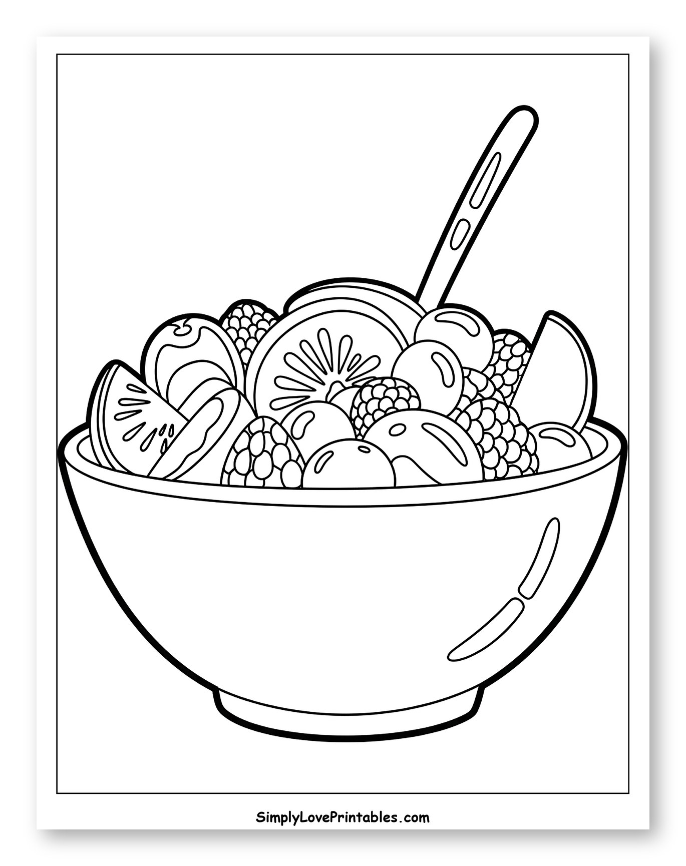 Bowl of Fresh Mixed Fruit Salad