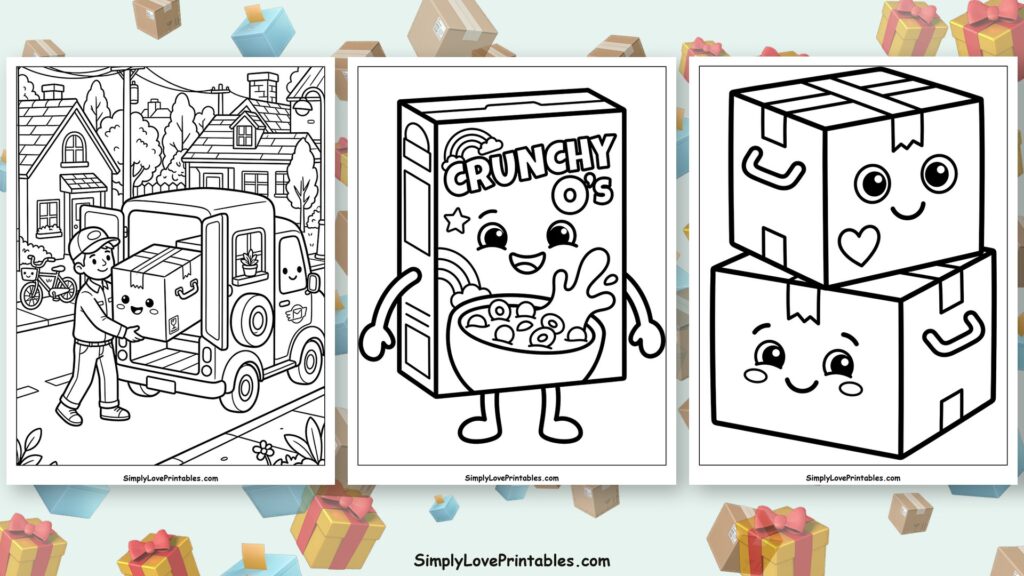 box coloring pages featured image