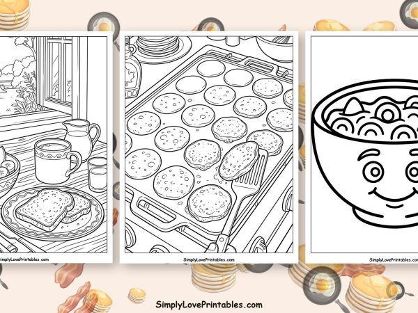 Breakfast coloring pages featured image