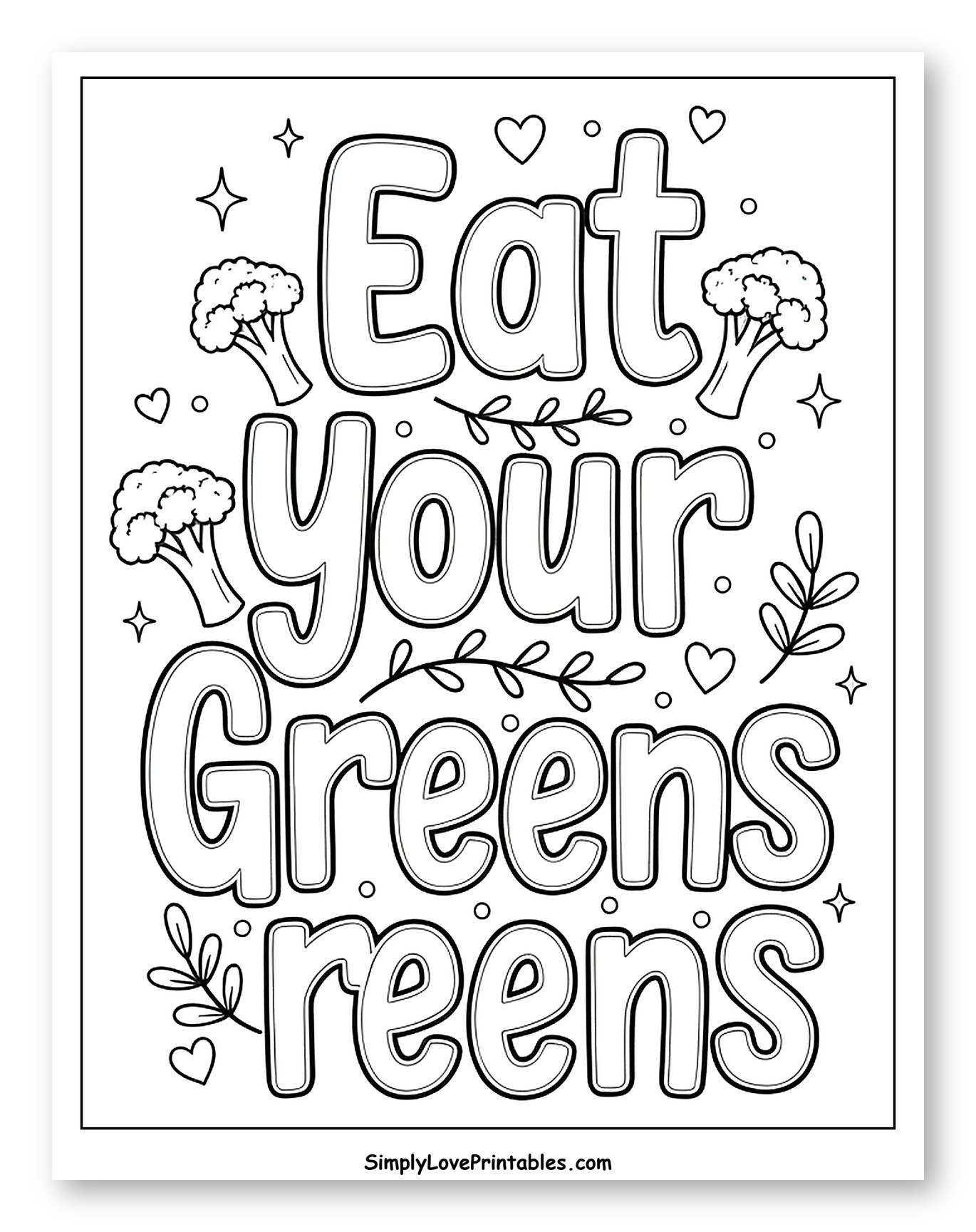 Broccoli and "Eat Your Greens" Quote