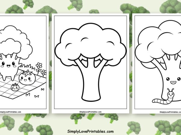 Broccoli coloring pages featured image