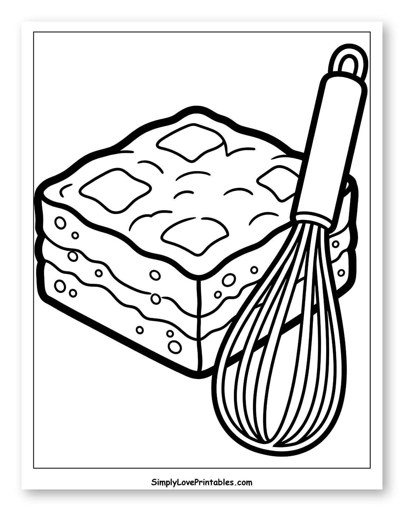 Brownie Square and Kitchen Whisk