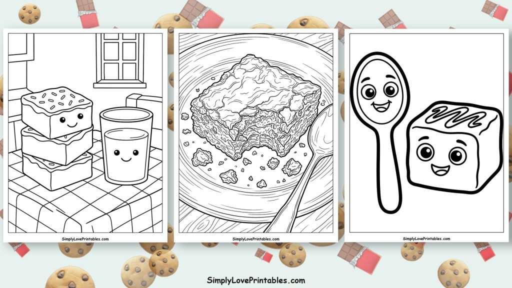 Brownies coloring pages featured image