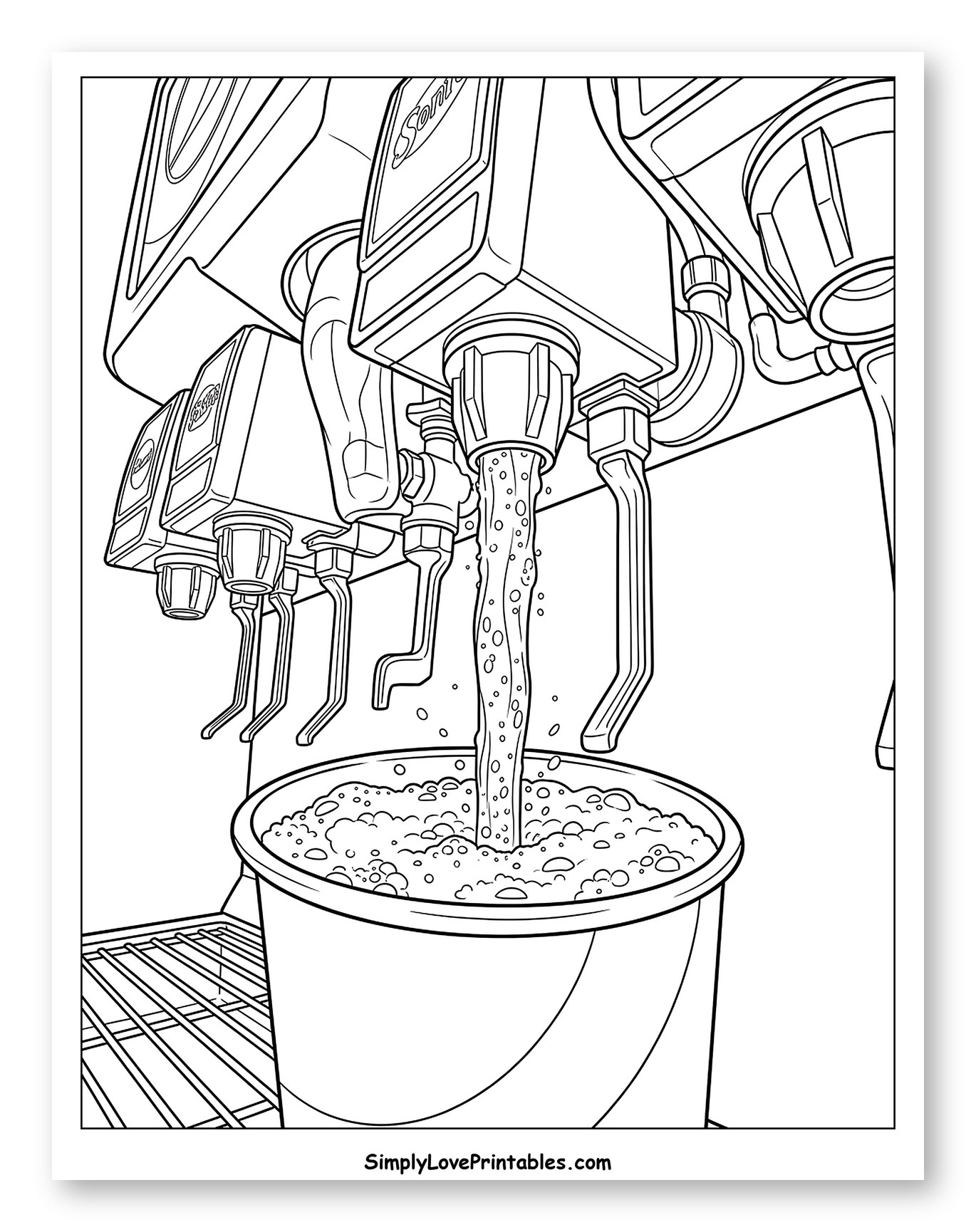 Bubbling Soda Filling a Cup