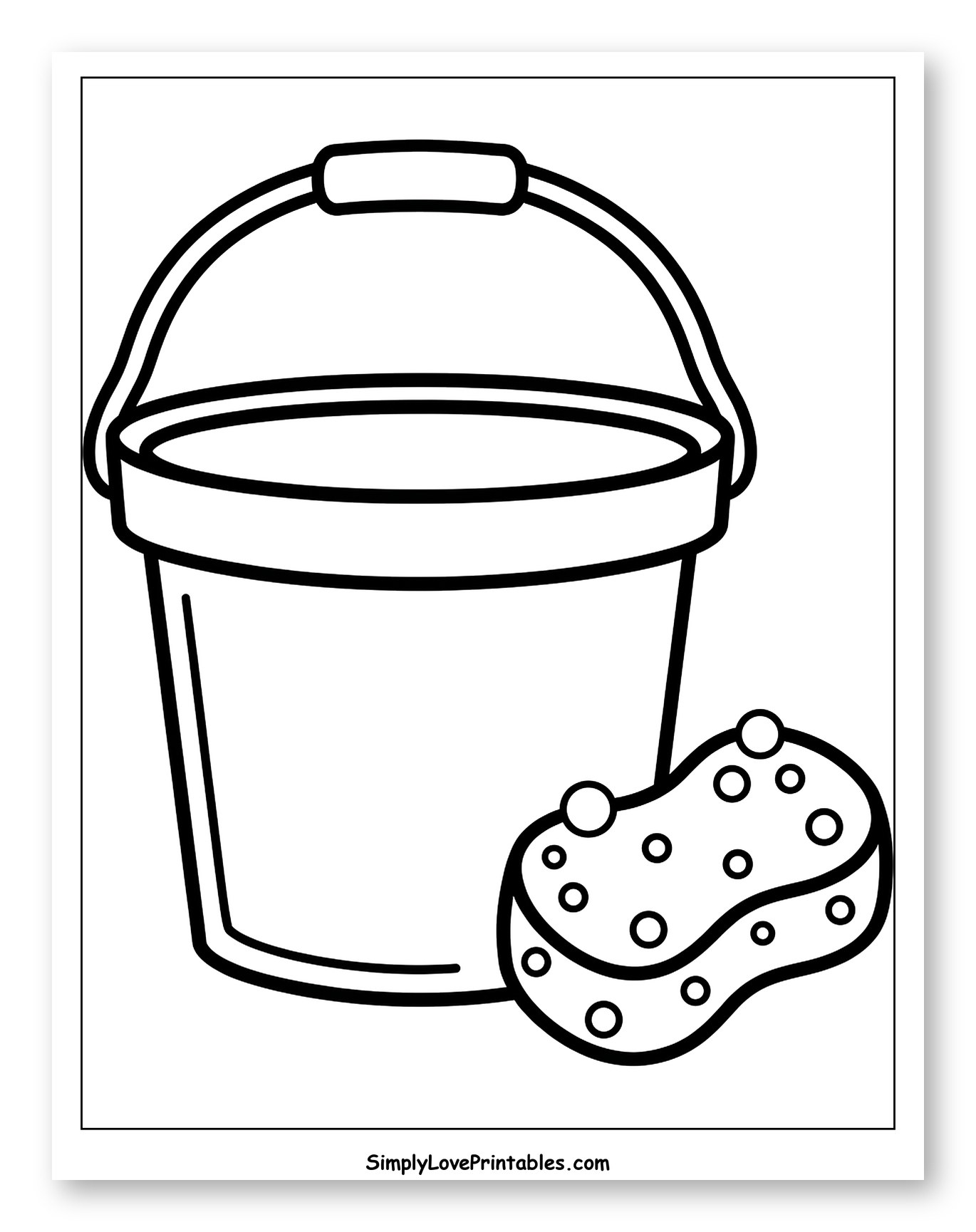 Bucket and Sponge with Bubbles
