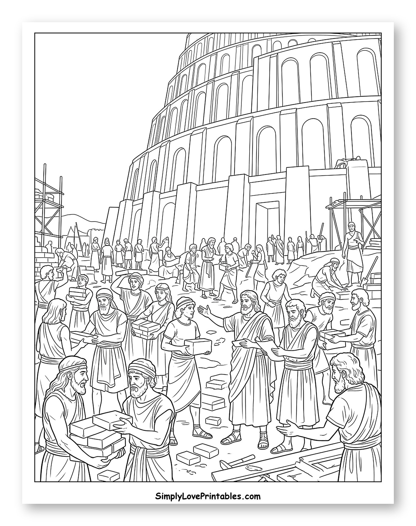 Building the Tower of Babel with Many Workers