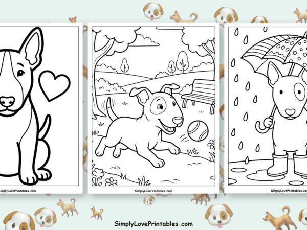Bull Terrier coloring pages featured image