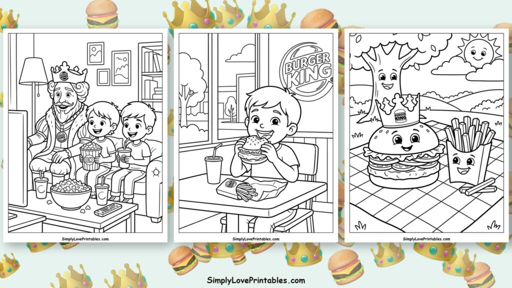 burger king coloring pages featured image