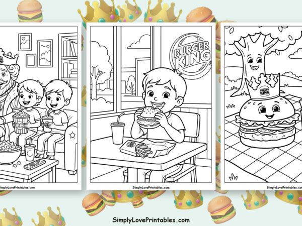 burger king coloring pages featured image