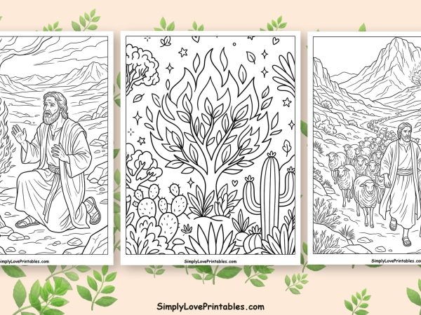 Burning bush coloring pages featured image