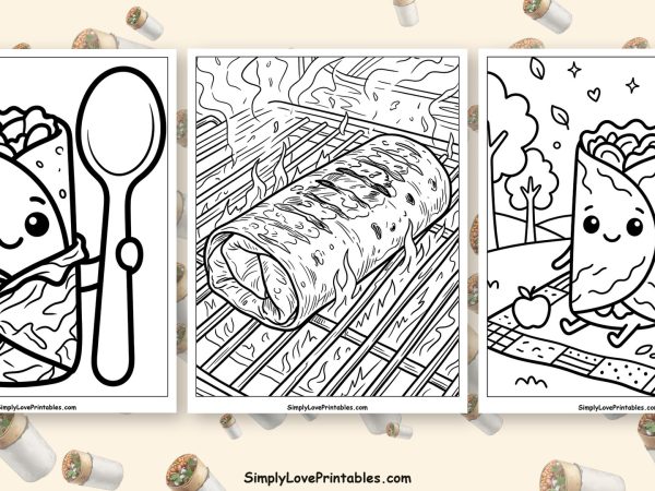Burrito coloring pages featured image