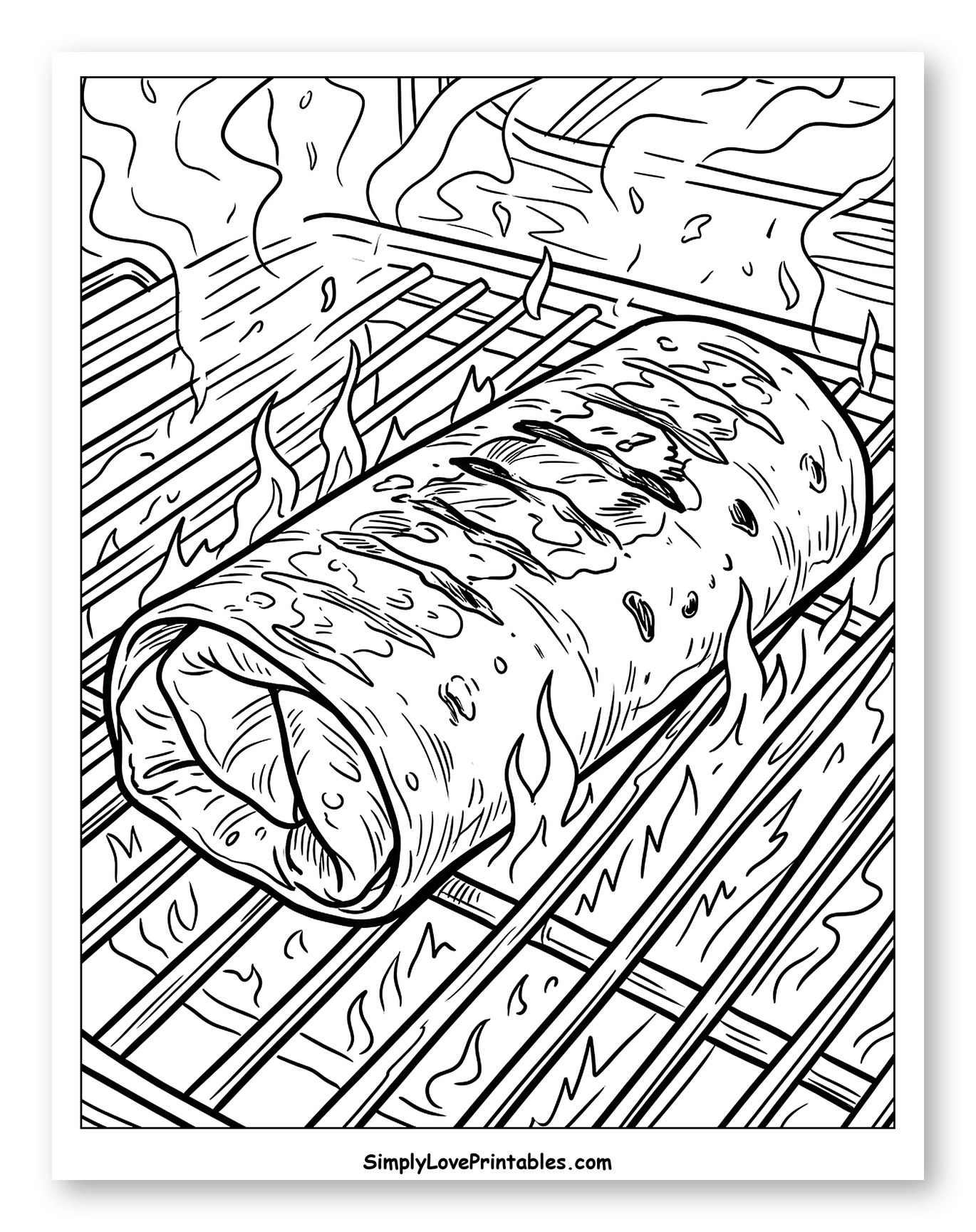 Burrito Grilling on a Barbecue