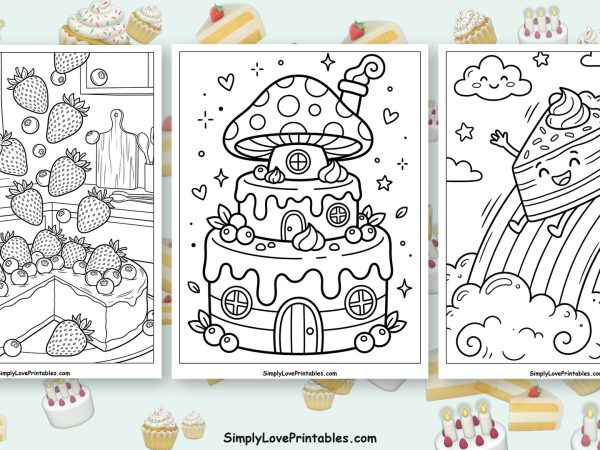 Cake coloring pages featured image