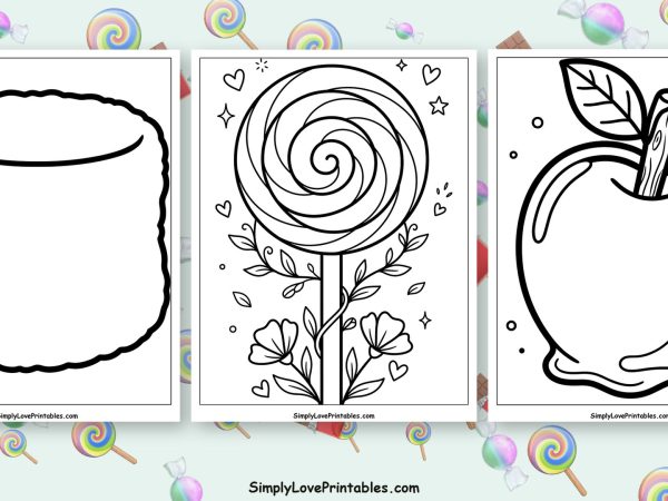 Candy coloring pages featured image