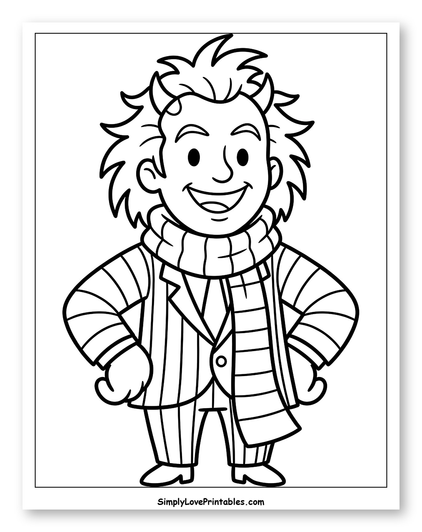 Cartoon Beetlejuice Character Smiling