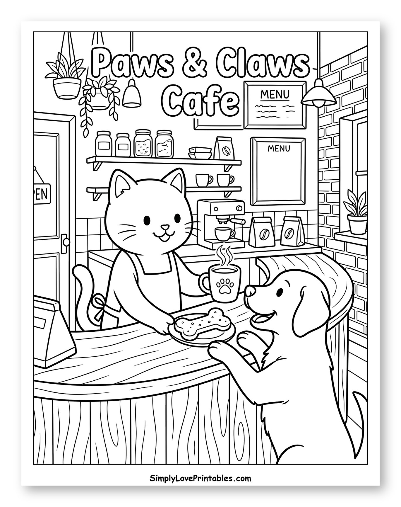 Cat Barista Serves Dog at Paws & Claws Cafe