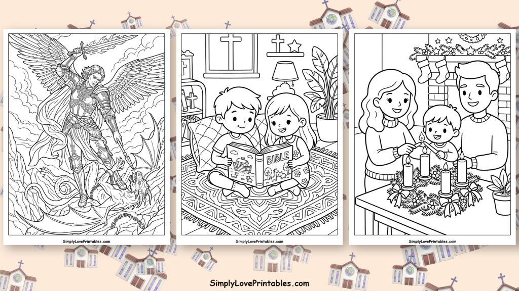 Catholic coloring pages featured image