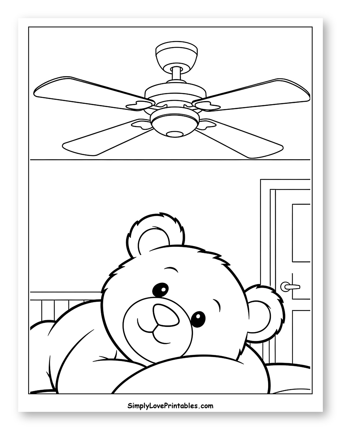 Ceiling Fan and Happy Teddy Bear