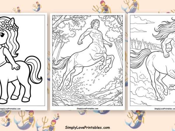 Centaur coloring pages featured image
