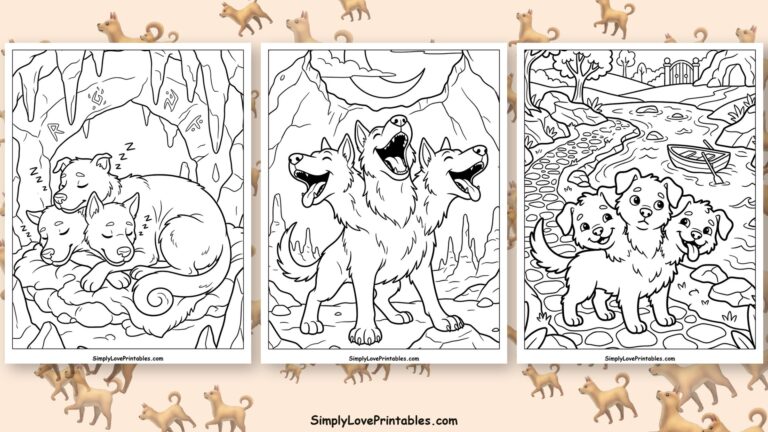 Cerberus coloring pages featured image