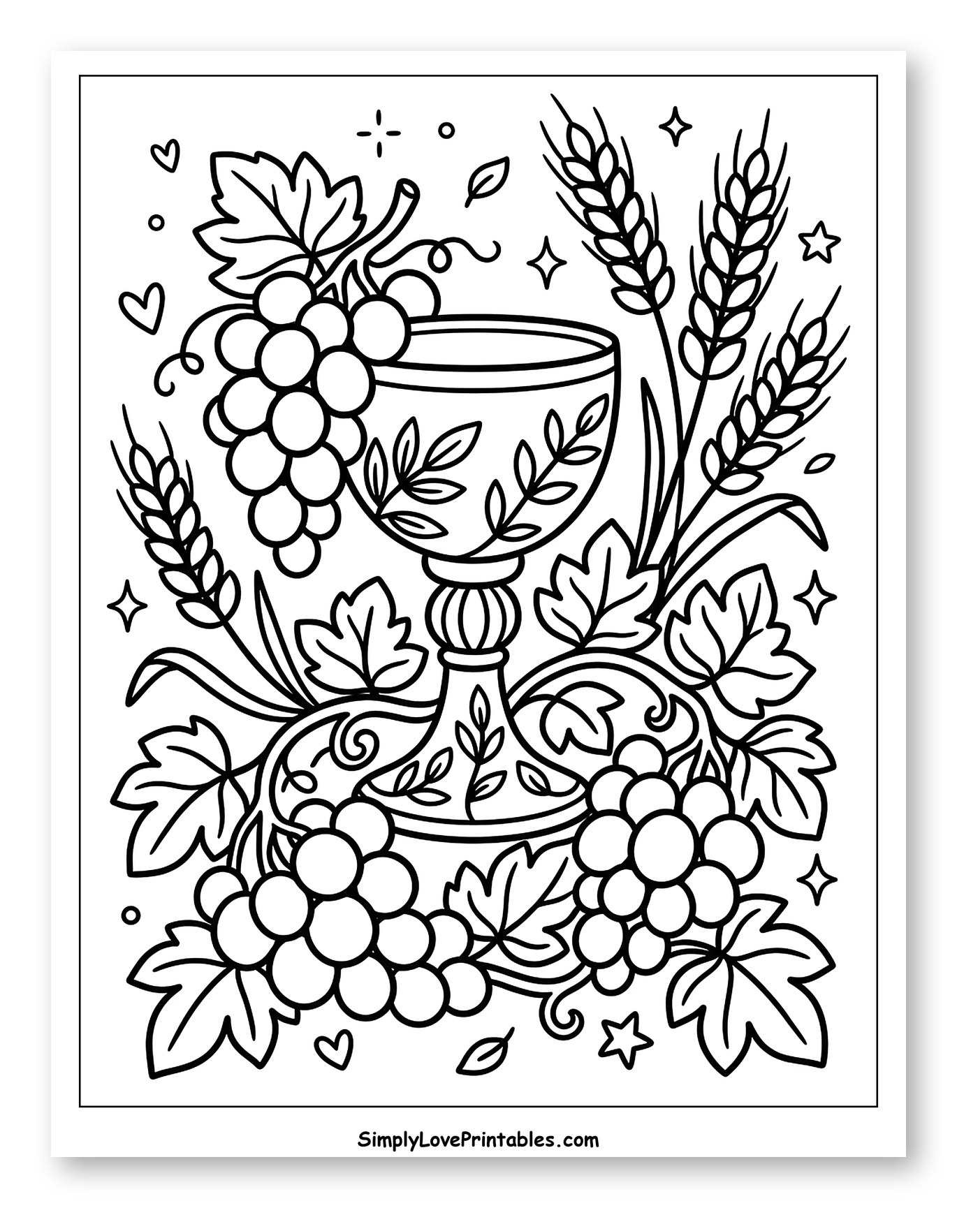 Chalice with Grapes and Wheat