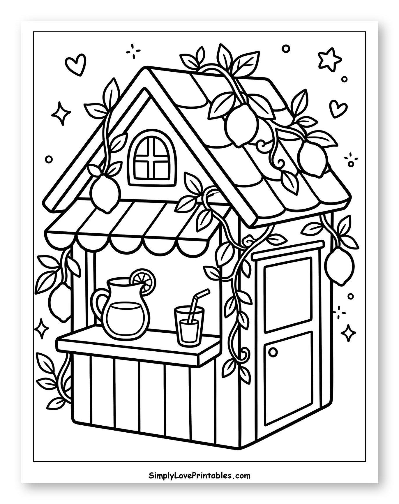 Charming Lemonade Stand Covered in Lemons