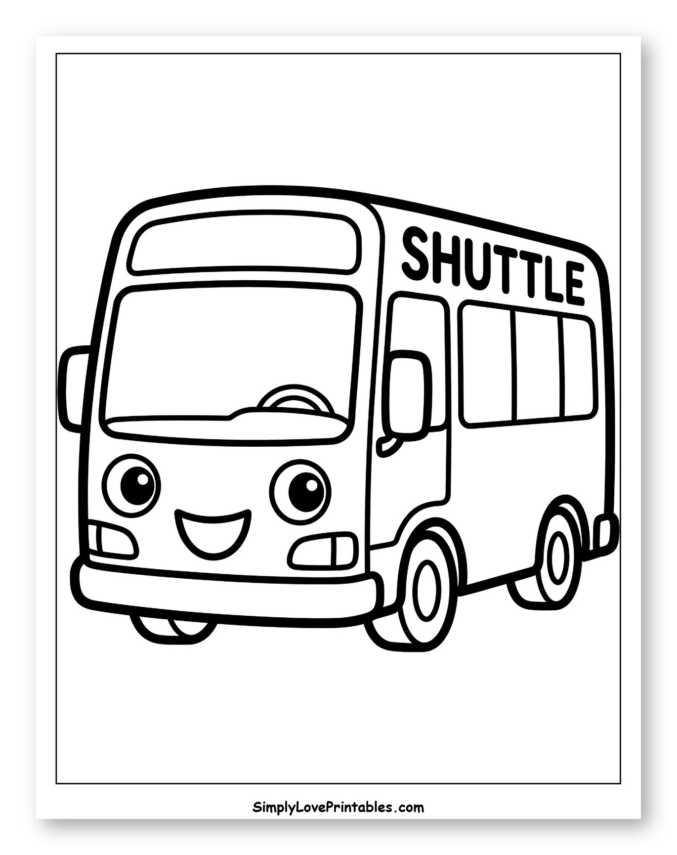 Cheerful Airport Shuttle Bus